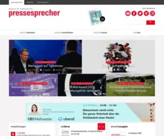 Pressesprecher.com(Magazin für Kommunikation) Screenshot