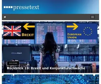 Pressetext.com(Pressetext Nachrichtenagentur: Redaktion und Presseverteiler für Wirtschaft) Screenshot