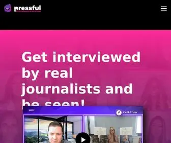 Pressful.com(Get a Video Interview with Real Journalists) Screenshot