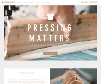 Pressingmatters.ca(Pressing Matters Screen Printing) Screenshot