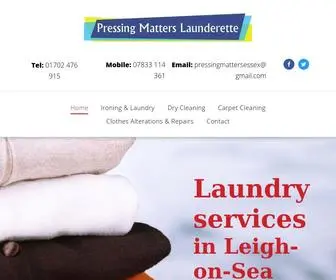 Pressingmatterssouthend.co.uk(Laundry Services) Screenshot