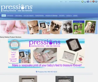 Pressions.ca(Pressions Baby Feet Handprints kits Footprint kits Pet prints Baby gifts) Screenshot