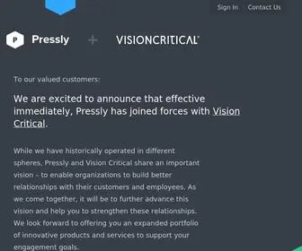 Pressly.com(Pressly has joined forces with Vision Critical) Screenshot