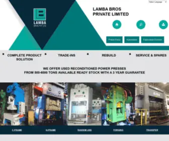 Pressmachines.net(Lamba bros reconditioned power presses Machine 500 to 6000 tons) Screenshot