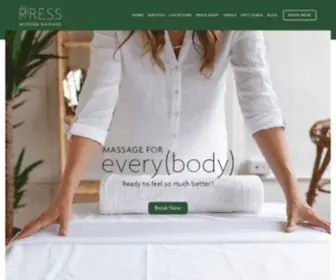 Pressmodernmassage.com(PRESS Modern Massage) Screenshot