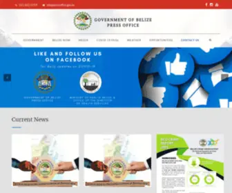 Pressoffice.gov.bz(Government of Belize Press Office) Screenshot