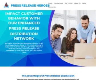 Pressreleaseheroes.com(Press Release Heroes) Screenshot