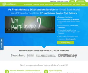 Pressreleases.com(Best Press Release Distribution Service) Screenshot