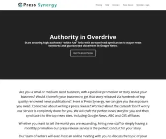 Presssynergy.com(Online Press Release Distribution Service) Screenshot