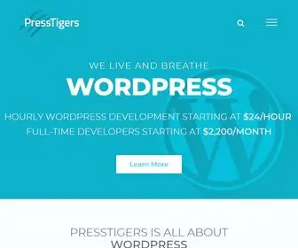Presstigers.com(We live and Breathe Wordpress at PressTigers) Screenshot