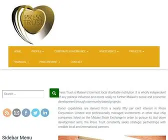 Presstrust.mw(A trust fund for the benefit of the people of Malawi) Screenshot