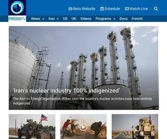 Presstv.com(Press TV is an Iranian news and documentary network) Screenshot