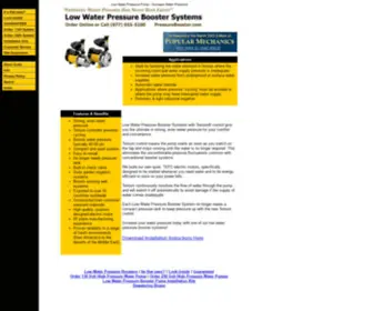 Pressurebooster.com(Low Water Pressure Pump) Screenshot