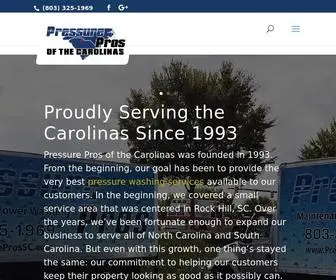 Pressureprossc.com(Total Pressure Washing Services for North & South Carolina) Screenshot