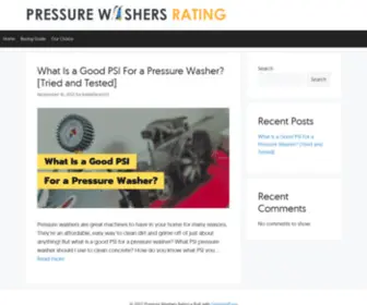 Pressurewashersrating.com(Pressurewashersrating) Screenshot