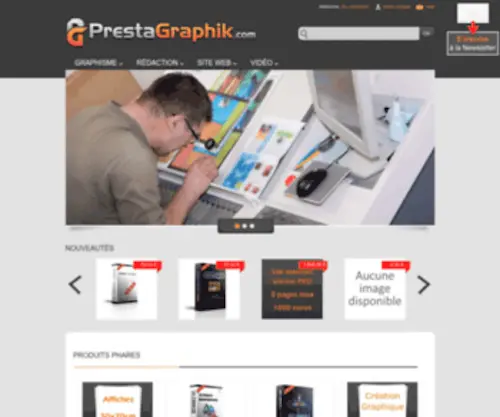 Prestagraphik.com(Packs de services pour les professionnels et entreprises) Screenshot