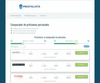 Prestalista.es(Comparador de préstamos personales) Screenshot