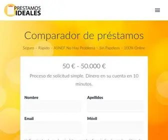 Prestamosideales.es(Comparador Prestamos online) Screenshot