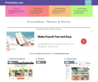 Prestasites.com(PrestaShop) Screenshot