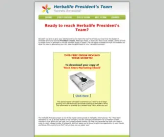 Presteamsecrets.com(Herbalife President's Team) Screenshot