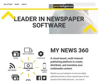 Presteligence.com(Newspaper prepress and editorial software solutions) Screenshot