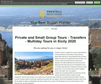 Prestelli.com(Prestelli Sicily Tours) Screenshot