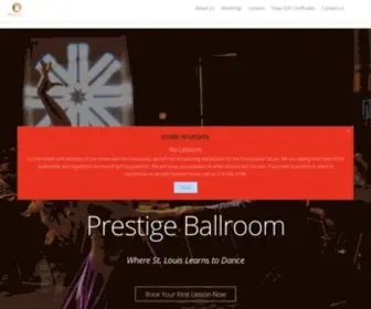 Prestige-Ballroom.com(Prestige Ballroom Dance Classes St Louis) Screenshot