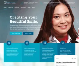 Prestige-Dental-Care.com(Prestige Dental Care) Screenshot