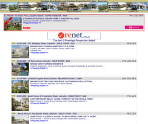 Prestige-Real-Estate.com(Prestige Real Estate Australia) Screenshot