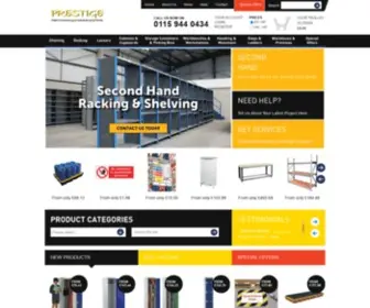 Prestige-Storage.co.uk(Prestige Partitioning and Storage Systems Ltd) Screenshot