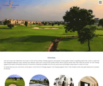 Prestigeaugusta.com(The Prestige Augusta Golf Club in Bengaluru) Screenshot