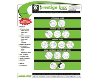 Prestigebox.com(LETTERHEAD BOXES) Screenshot