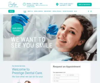 Prestigedentalcarefl.com(Prestige Dental Care) Screenshot