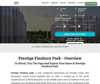 Prestigefinsburyparks.co.in(Prestige Finsbury Park) Screenshot