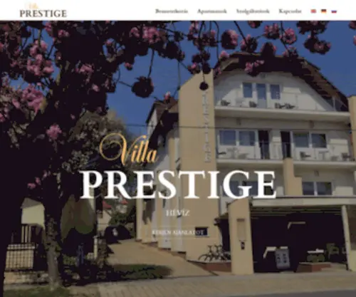 Prestigehaz.hu(Villa Prestige) Screenshot