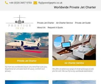 Prestigejets.co.uk(Luxury Private Jet Hire) Screenshot