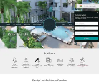 Prestigeleelaresidences.org.in(Prestige Leela Residences in Old Airport Road) Screenshot