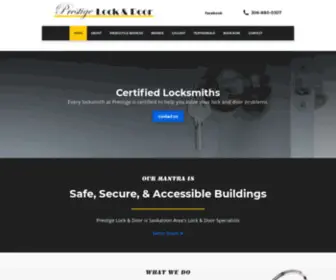 Prestigelock.ca(Prestige Lock and Door) Screenshot