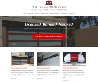 Prestigeoverheaddoors.com(Prestigeoverheaddoors) Screenshot