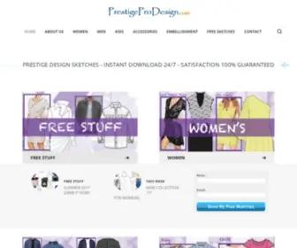 Prestigeprodesign.com(Flat Fashion Sketches) Screenshot