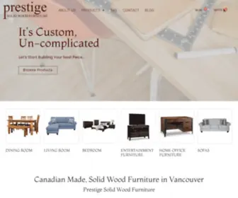 Prestigesolidwood.ca(Solid Wood Furniture Vancouver) Screenshot