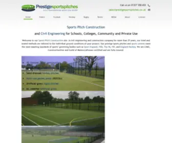 Prestigesportspitches.co.uk(Sports pitch construction) Screenshot