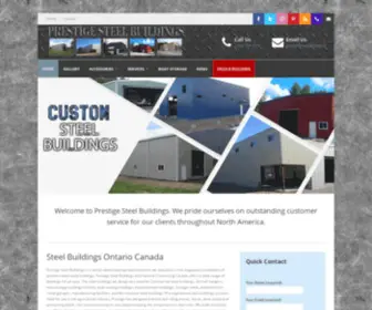 Prestigesteelbuildings.ca(Pre Engineered Steel Buildings Canada) Screenshot