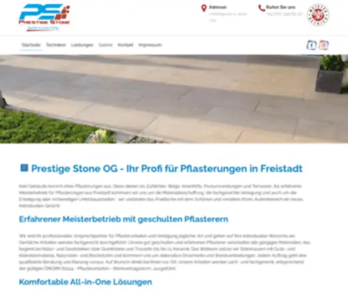 Prestigestone.at(Pflasterungen in Freistadt) Screenshot