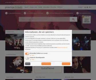 Prestigetickets.de(Startseite) Screenshot