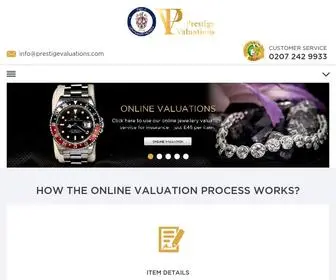 Prestigevaluations.com(Jewellery Valuation) Screenshot