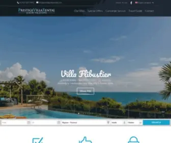 Prestigevillarental.com(The Best Luxury Villas in the French Caribbean) Screenshot