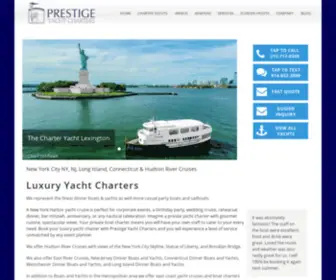 Prestigeyachtcharters.com(New York Luxury Private Yacht Charters & Hudson River Cruises NJ) Screenshot