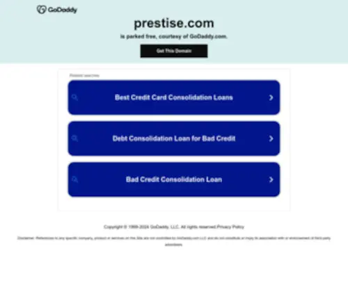 Prestise.com(Academic Theme) Screenshot