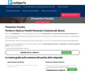 Prestitiperte.com(Preventivo Prestito) Screenshot